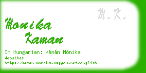 monika kaman business card