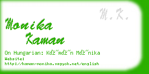 monika kaman business card